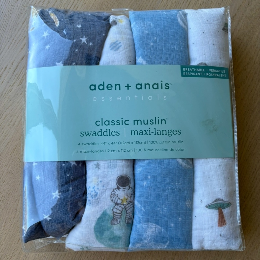 Aden + anais classic muslin swaddle 4 pack